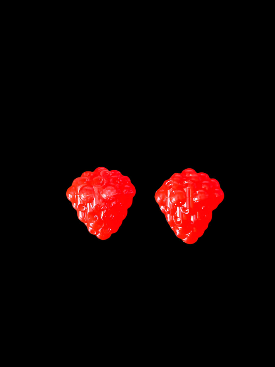 Soft Bead - Acorn Egg - Berry Red